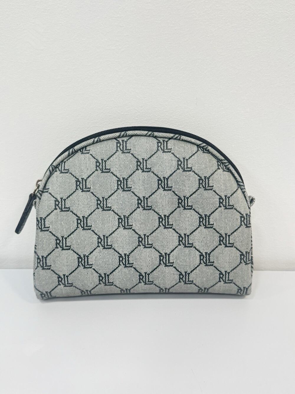 Lauren Ralph Lauren Logo Makeup Bag Clutch Cosmetic Zipper Pouch